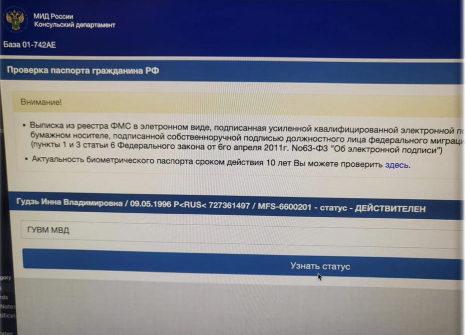 Українська модель та цивільна дружина голови столичної ДМС В’ячеслава Гузя отримала російський паспорт