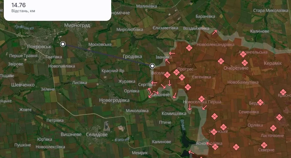 Окупанти просунулися під Покровськом: в ISW пояснили, де намагається прорватися ворог, і оцінили загрози. Карта